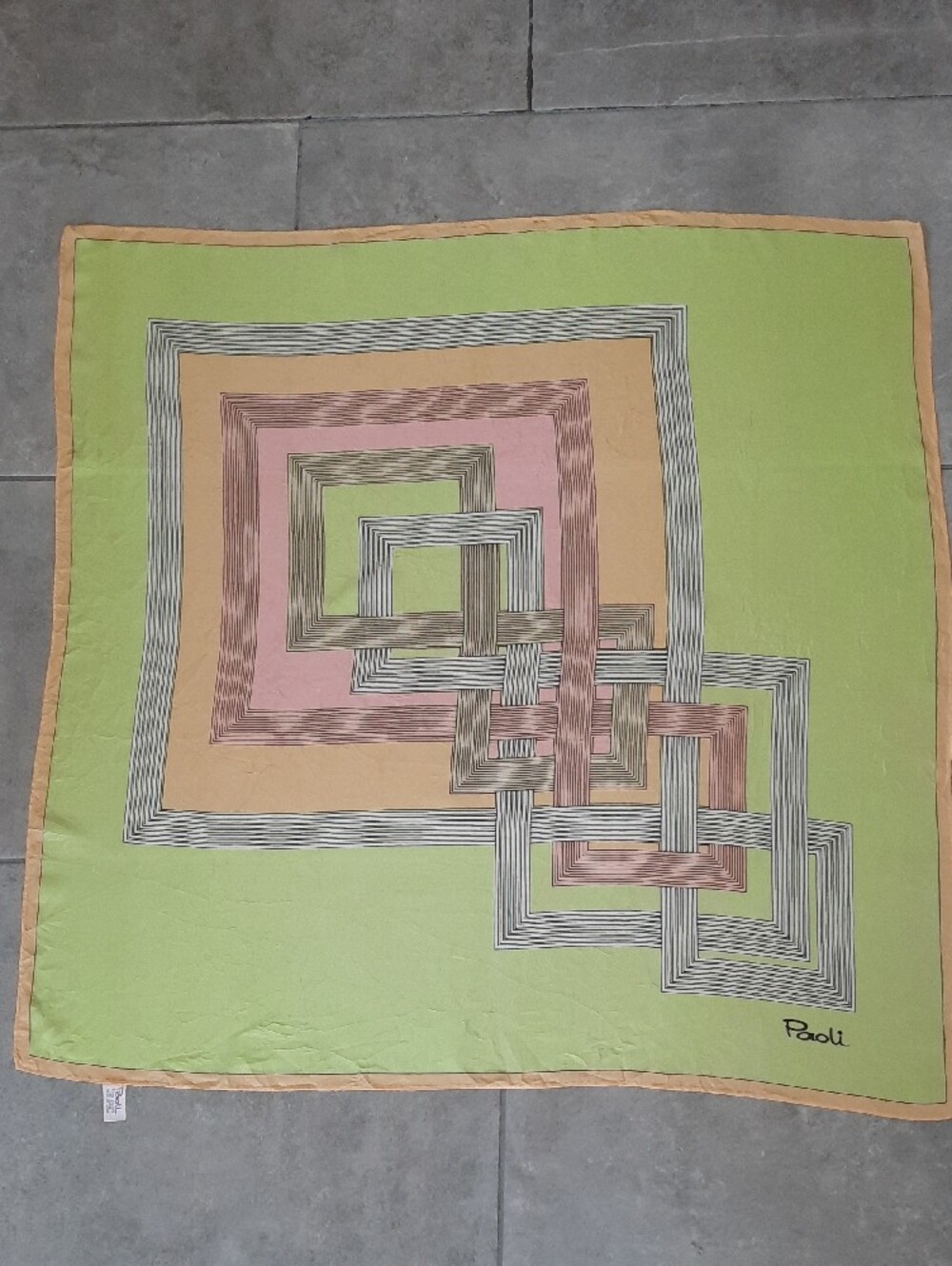 Geometric Print Scarf 27" Square - Picture 8 of 10